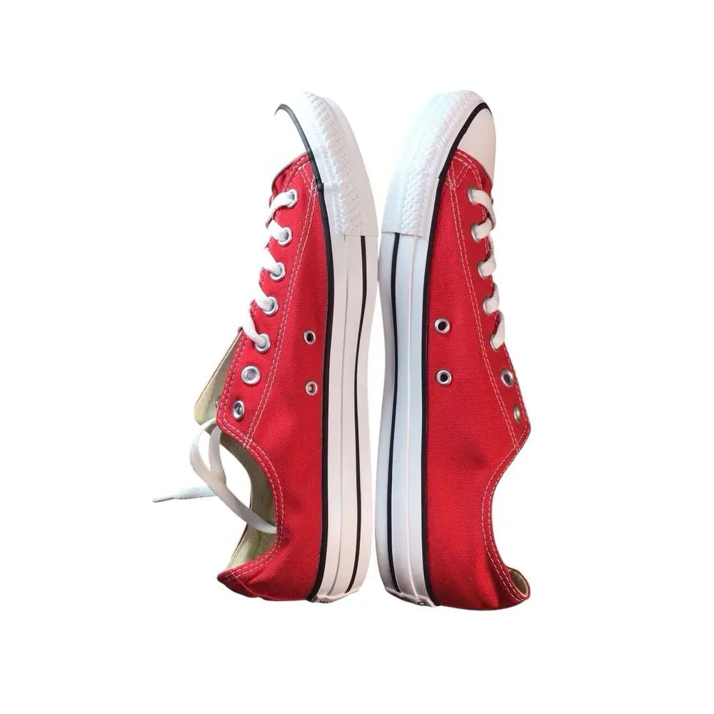 CONVERSE Chuck Taylor All Star Low Tops OX Red Unisex Mens Sz 11.5 Wo's Sz 13.5 - Picture 4 of 6